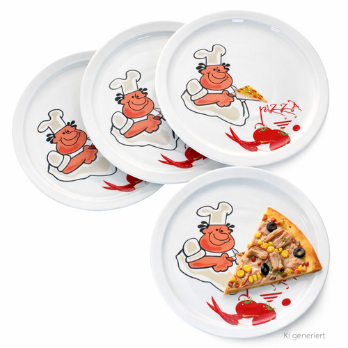 Set piatti pizza - pizza, alberto