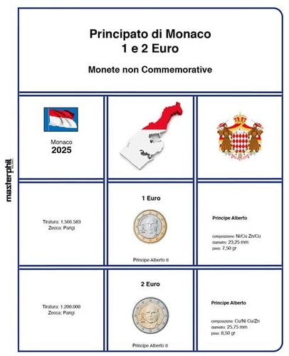Foglio 2 euro monaco - 2,